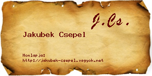 Jakubek Csepel névjegykártya